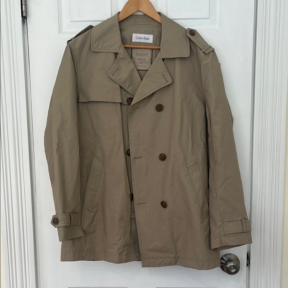 Calvin Klein Men's Tan Trench Coat